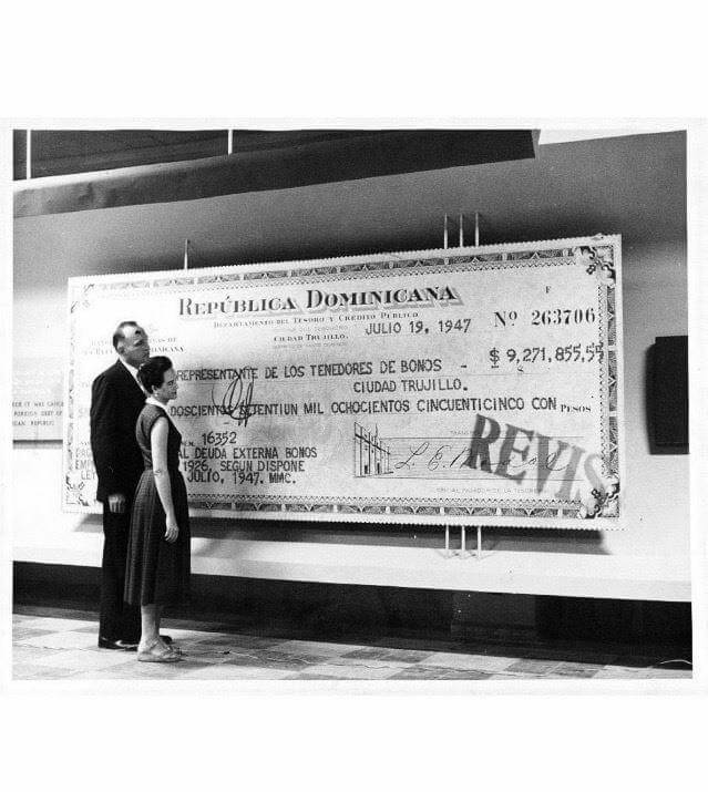 19 de Julio del 1947 el Benefactor de la patria pagó la deuda externa del país